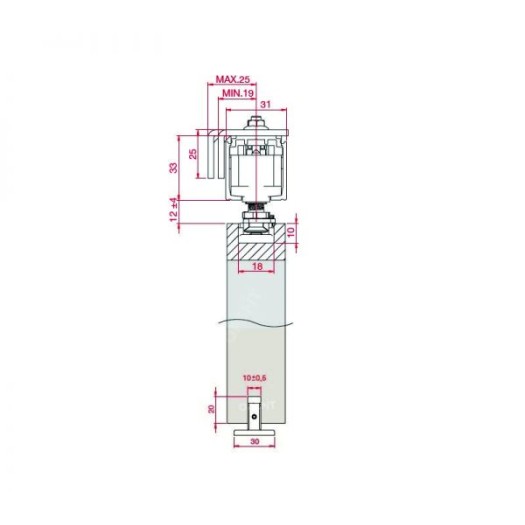 FLUID ECLETTICA CORSA ar 2 virzienu "Soft close" līdz 80 kg