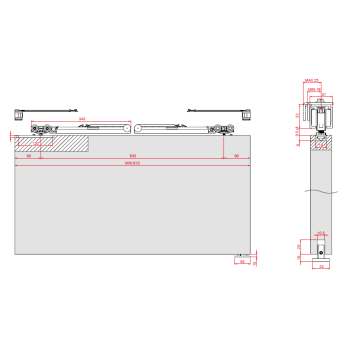 FLUID HIDE Ar 2 virzienu "Soft close" līdz 80 kg