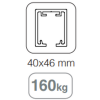 SAHECO rail STAR XL anodēts — anodēts alumīnijs