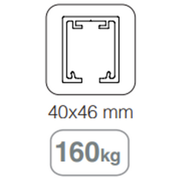 SAHECO rail STAR XL anodēts — anodēts alumīnijs