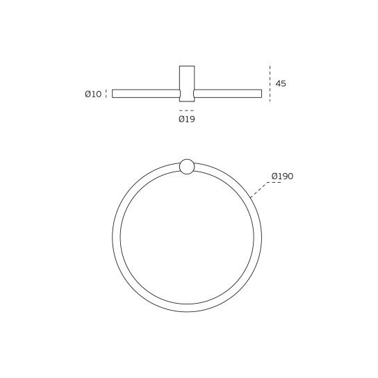 Towel holder IN.43.153 — stainless steel