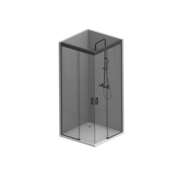SAHECO stūra dušas kabīnes sistēma VAHO GLASS SV-X50 90º