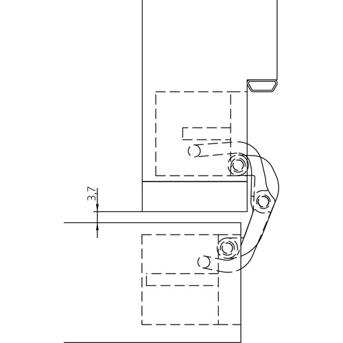 Slēpta eņģe ANSELMI AN 161 3D FVZ 12/38 (512) — matēts hroms (60 kg)