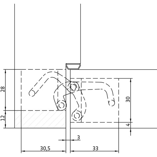Slēpta eņģe ANSELMI AN 161 3D FVZ 12/38 (512) — matēts hroms (60 kg)