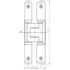 Скрытая петля TECTUS TE 240 3D ENERGY — матовый хром (60 кг)