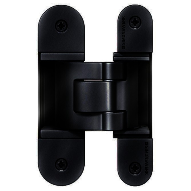 Slēptās eņģes TECTUS TE 311 3D FVZ 40 — melns (60 kg)