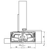 Slēptās eņģes TECTUS TE 540 3D — matēts hroms (120 kg)