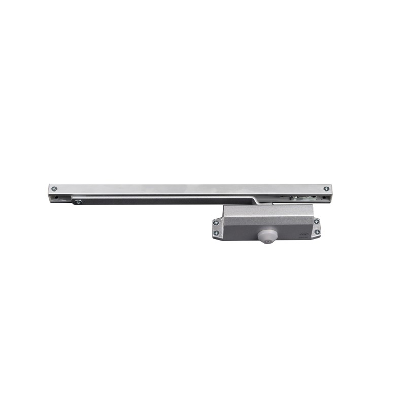 Door closer with rail JNF ML.21.550.BA up to 60 kg — matt chrome
