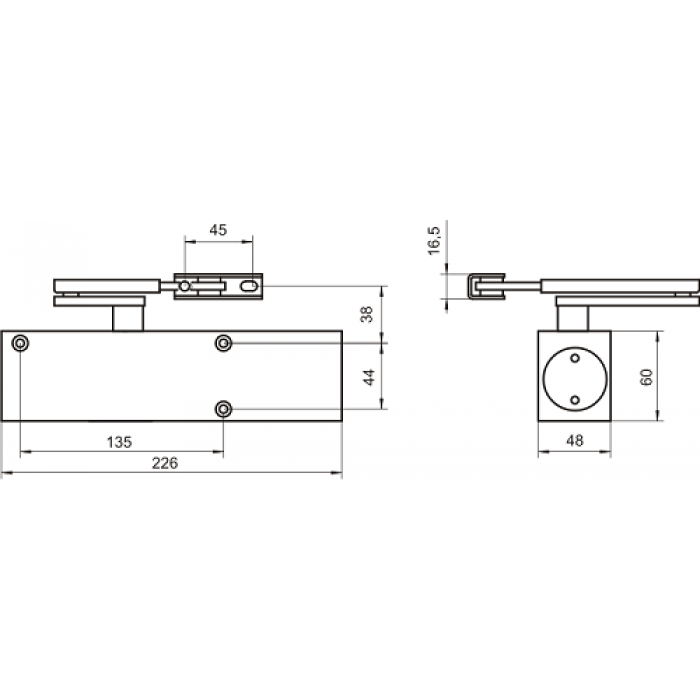 Durvju aizvērējs GEZE TS2000VBC līdz 100 kg