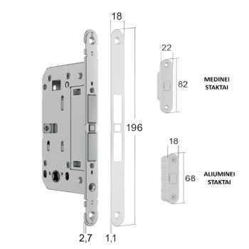 Magnetic lock Bonaiti MATCH PRIVACY WC 376-GF42 — white