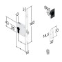 Sliding door lock BONAITI mod. 022 PZ — white