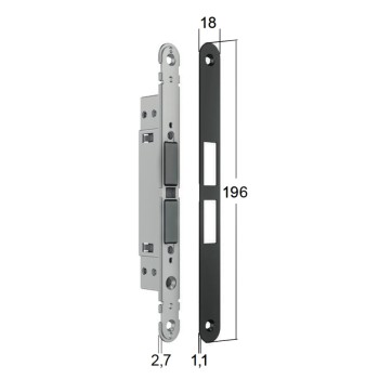Magnetic lock Bonaiti MATCH PASSAGE MOD. 375 — black