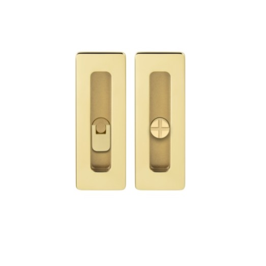 Sliding door handle TUPAI 4181 Q WC — polished brass